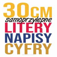LITERY CYFRY SAMOPRZYLEPNE naklejki REKLAMA - 30 cm