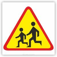 Znak drogowy Tablica informacyjna A-17 dzieci - znak ostrzegawczy 40x40 cm