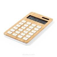 Bambusowy kalkulator z nadrukiem UV LOGO 100 szt