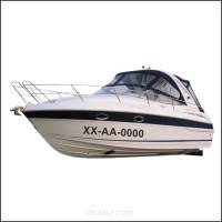 Numer na łódkę motorówkę ponton litery rejestracyjne łódź