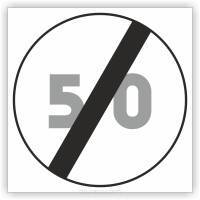 Znak drogowy Tablica informacyjna B34 koniec ograniczenia prędkości -znak zakazu 40x40 cm