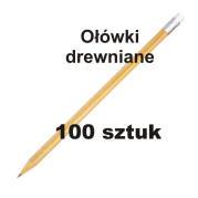 Ołówki drewniane z nadrukiem - 100 sztuk