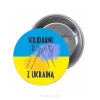 Przypinki buttony SOLIDARNI Z UKRAINĄ znaczki badziki z grafiką 